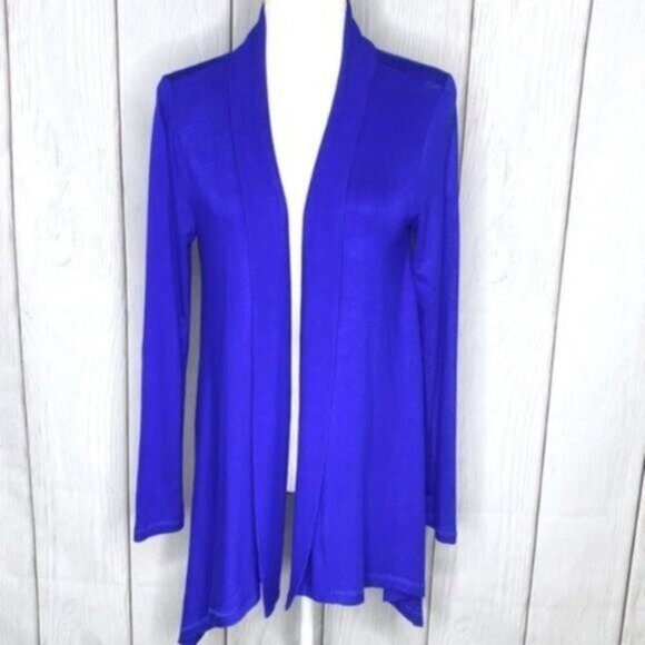 Liz Claiborne Weekend Royal Blue High Low Cardigan Sweater - Picture 1 of 3